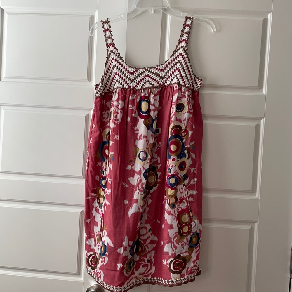 BCBG crochet floral print dress